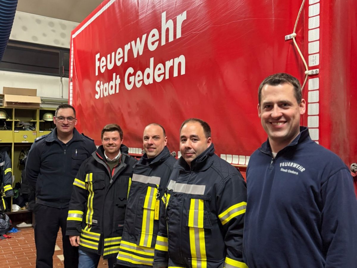 Blaulicht-Tour des Landtagsabgeordneten Patrick Appel: Besuch beim Übungsabend der Feuerwehr&nbsp;Gedern